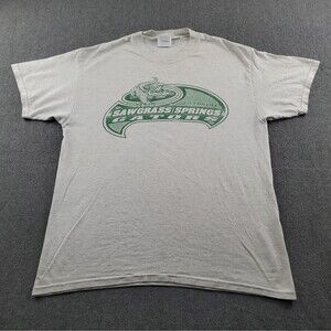 Vintage Sawgrass Springs Gators Tshirt Men's Size Large Gray Fit for life Hanes
